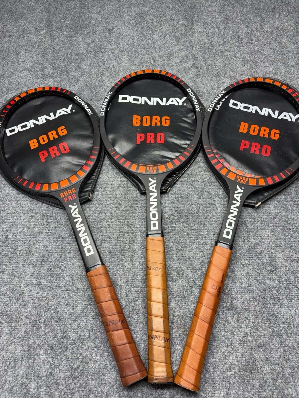 Donnay Bjorn Borg Pro Bundle -3 NOS Vintage Tennis Rackets Light/med-3,Light-4&5